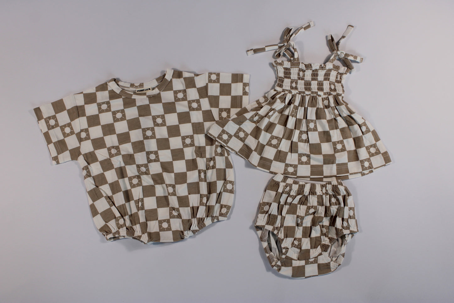 Wren Checkered Smocked Set