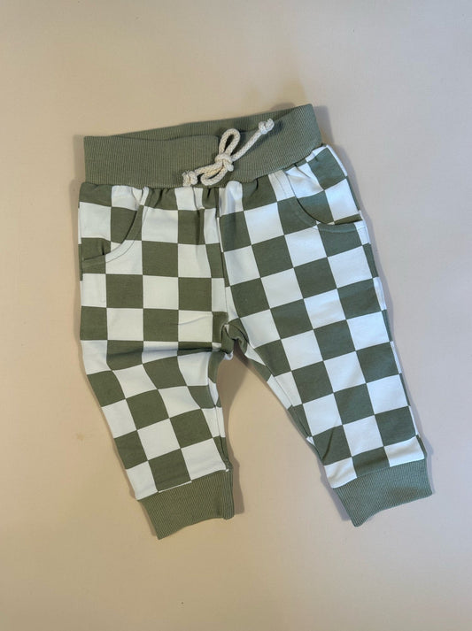 Noa Checkered Jogger - Green