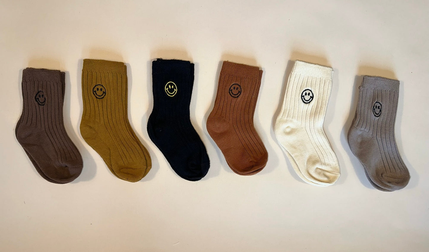 Smiley Sock - Brown