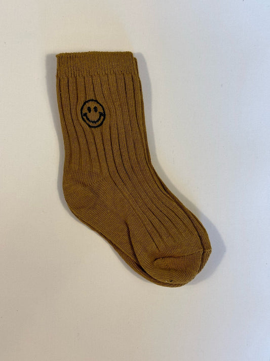 Smiley Sock - Caramel