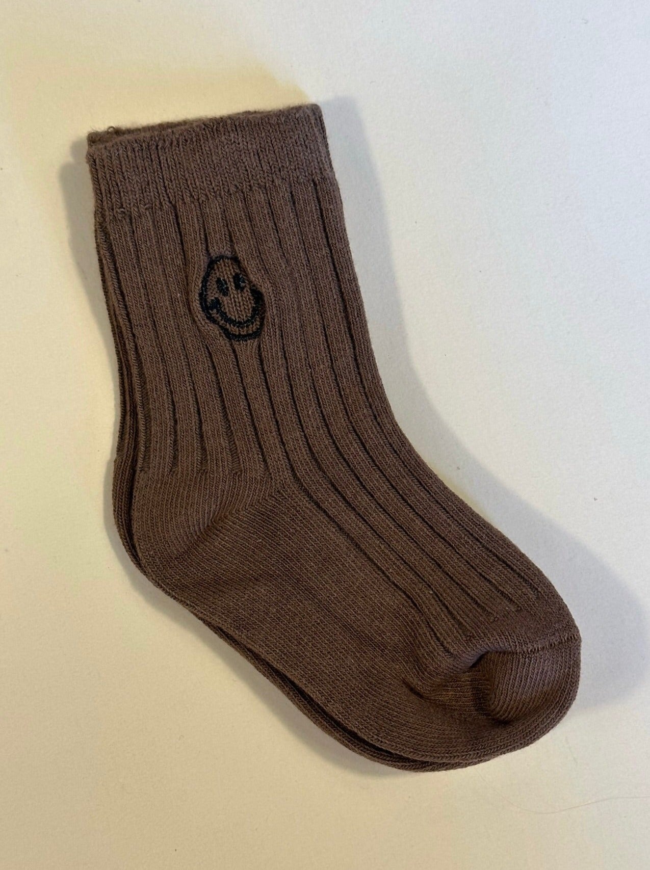 Smiley Sock - Brown