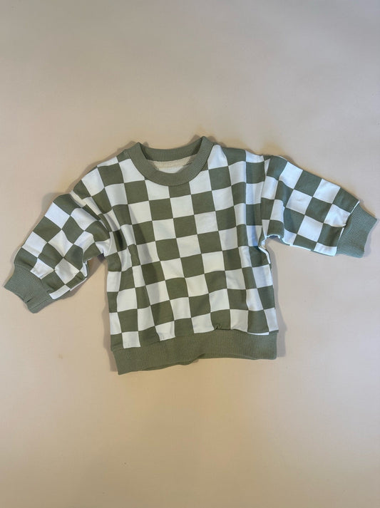 Noa Checkered Sweatshirt - Green