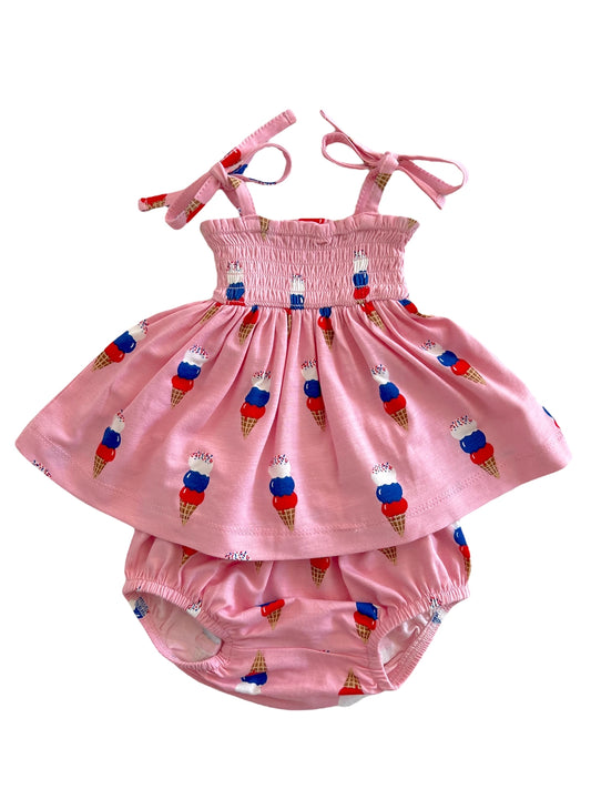 Ice Cream Smocked Set